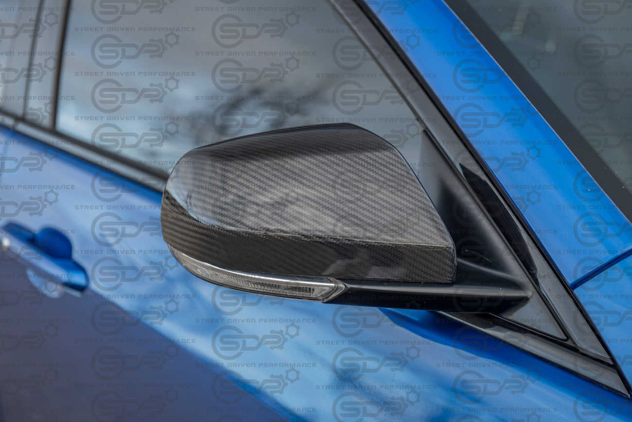 2013-2019 Cadillac ATS / ATS-V Sedan & 2020+ CT4 / CT4-V | GM Factory Style CARBON FIBER Side Mirror Cap Covers